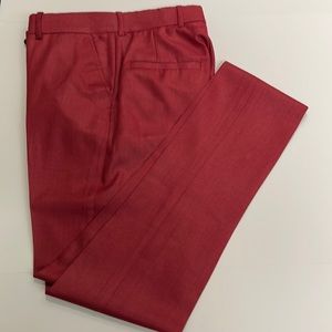 Flat Front Skinny Wool Pants